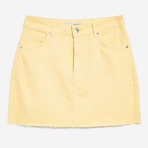 TopShop Moto mini skirt yellow